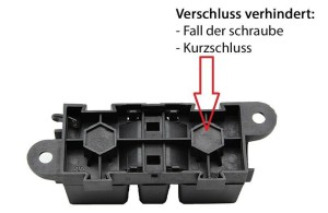 Darauf achten, das unten keine blanken Teile sind.