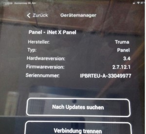 Vom iPad abfotografiert. Nach dem Update in der Version 2.7.12.1